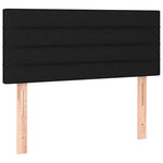 Fekete szövet LED-es fejtámla 90x5x78/88 cm 4