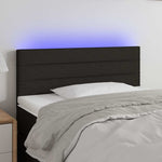 Fekete szövet LED-es fejtámla 90x5x78/88 cm