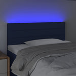 Kék szövet LED-es fejtámla 100x5x78/88 cm 3