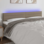 Tópszínű szövet LED-es fejtámla 160x5x78/88 cm
