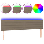 Tópszínű szövet LED-es fejtámla 180x5x78/88 cm 2