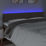 Tópszínű szövet LED-es fejtámla 180x5x78/88 cm 3