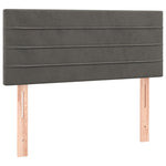 Sötétszürke bársony LED-es fejtámla 100x5x78/88 cm 4