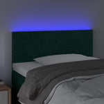Sötétzöld bársony LED-es fejtámla 100x5x78/88 cm 3