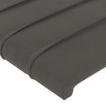 Sötétszürke bársony LED-es fejtámla 144x5x78/88 cm 5