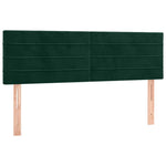 Sötétzöld bársony LED-es fejtámla 144x5x78/88 cm 4