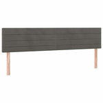 Sötétszürke bársony LED-es fejtámla 180x5x78/88 cm 4