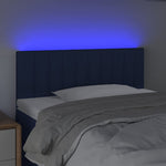 Kék szövet LED-es fejtámla 80 x 5 x 78/88 cm 3
