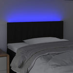 Fekete szövet LED-es fejtámla 90x5x78/88 cm 3