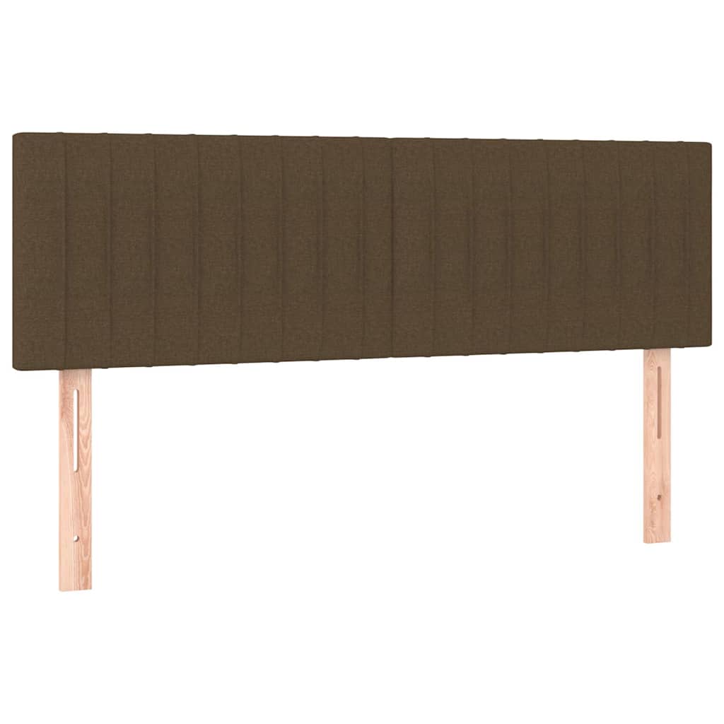 Sötétbarna szövet LED-es fejtámla 144x5x78/88 cm 4
