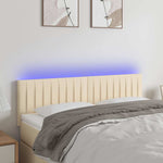Krémszínű szövet LED-es fejtámla 144x5x78/88 cm