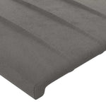 Világosszürke bársony LED-es fejtámla 200x5x78/88 cm 5