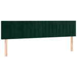 Sötétzöld bársony LED-es fejtámla 200x5x78/88 cm 4