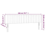 Sötétzöld bársony LED-es fejtámla 200x5x78/88 cm 7