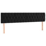 Fekete bársony LED-es fejtámla 200 x 7 x 78/88 cm 4