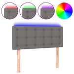 Sötétszürke szövet LED-es fejtámla 80 x 5 x 78/88 cm 2