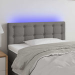 Sötétszürke szövet LED-es fejtámla 80 x 5 x 78/88 cm