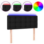 Fekete szövet LED-es fejtámla 100x5x78/88 cm 2