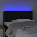 Fekete szövet LED-es fejtámla 100x5x78/88 cm 3