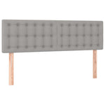 Világosszürke szövet LED-es fejtámla 144 x 5 x 78/88 cm 4