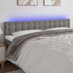 Sötétszürke szövet LED-es fejtámla 180x5x78/88 cm