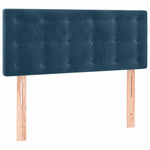 Sötétkék bársony LED-es fejtámla 80 x 5 x 78/88 cm 4