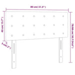 Sötétkék bársony LED-es fejtámla 80 x 5 x 78/88 cm 7