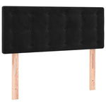 Fekete bársony LED-es fejtámla 90x5x78/88 cm 4