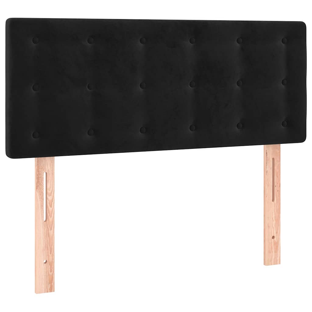 Fekete bársony LED-es fejtámla 90x5x78/88 cm 4