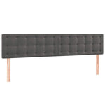 Sötétszürke bársony LED-es fejtámla 200x5x78/88 cm 4