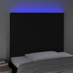 Fekete szövet LED-es fejtámla 80x5x118/128 cm 3