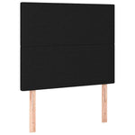 Fekete szövet LED-es fejtámla 80x5x118/128 cm 4
