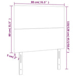 Fekete szövet LED-es fejtámla 80x5x118/128 cm 6