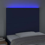 Kék szövet LED-es fejtámla 80x5x118/128 cm 3
