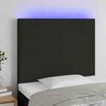 Fekete szövet LED-es fejtámla 100x5x118/128 cm