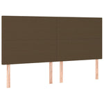 Sötétbarna szövet LED-es fejtámla 200x5x118/128 cm 4