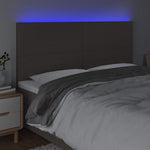 Tópszínű szövet LED-es fejtámla 200x5x118/128 cm 3
