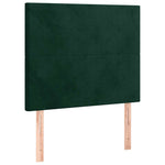 Sötétzöld bársony LED-es fejtámla 90x5x118/128 cm 4