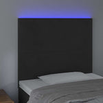 Fekete bársony LED-es fejtámla 100x5x118/128 cm 3