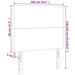 Fekete bársony LED-es fejtámla 100x5x118/128 cm 6