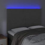 Sötétszürke bársony LED-es fejtámla 144x5x118/128 cm 3