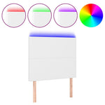 Fehér műbőr LED-es fejtámla 100x5x118/128 cm 2