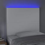 Fehér műbőr LED-es fejtámla 100x5x118/128 cm 3