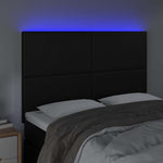 Fekete műbőr LED-es fejtámla 144x5x118/128 cm 3