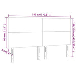 Krémszínű műbőr LED-es fejtámla 180x5x118/128 cm 6