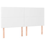 Fehér műbőr LED-es fejtámla 200x5x118/128 cm 4