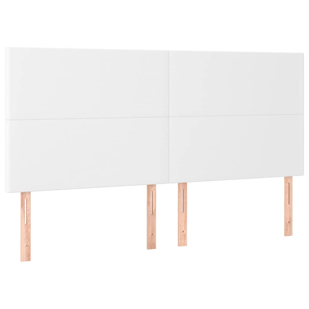 Fehér műbőr LED-es fejtámla 200x5x118/128 cm 4