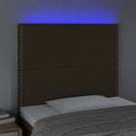 Sötétbarna szövet LED-es fejtámla 90x5x118/128 cm 3
