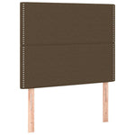 Sötétbarna szövet LED-es fejtámla 90x5x118/128 cm 4
