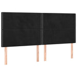Fekete bársony LED-es fejtámla 180x5x118/128 cm 4